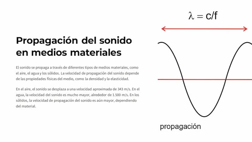 SONIDO
El sonido es una forma de energía que se propaga a través de medios
materiales, como el aire, el agua o los sólidos, mediante ondas d