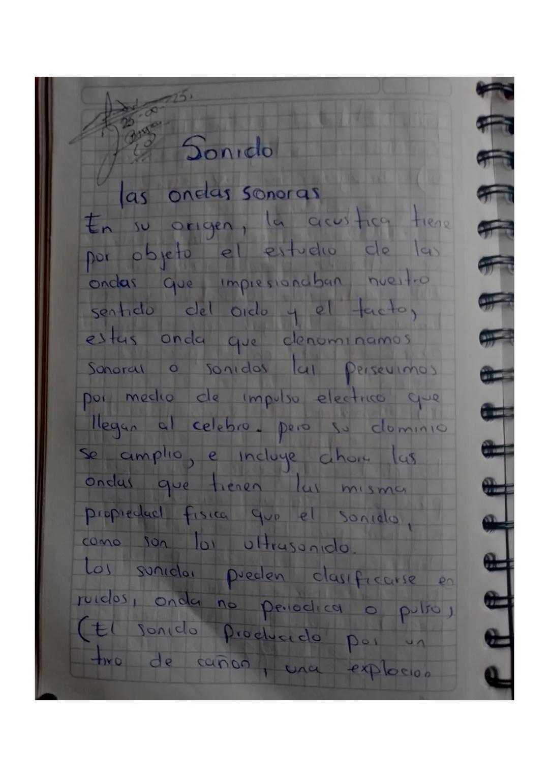 25-00-25.

Sonido

las onelas sonoras

En su origen, la acustica tiene
por objeto el estudio de las
Ondas que impresioncaban nuestro
sentido