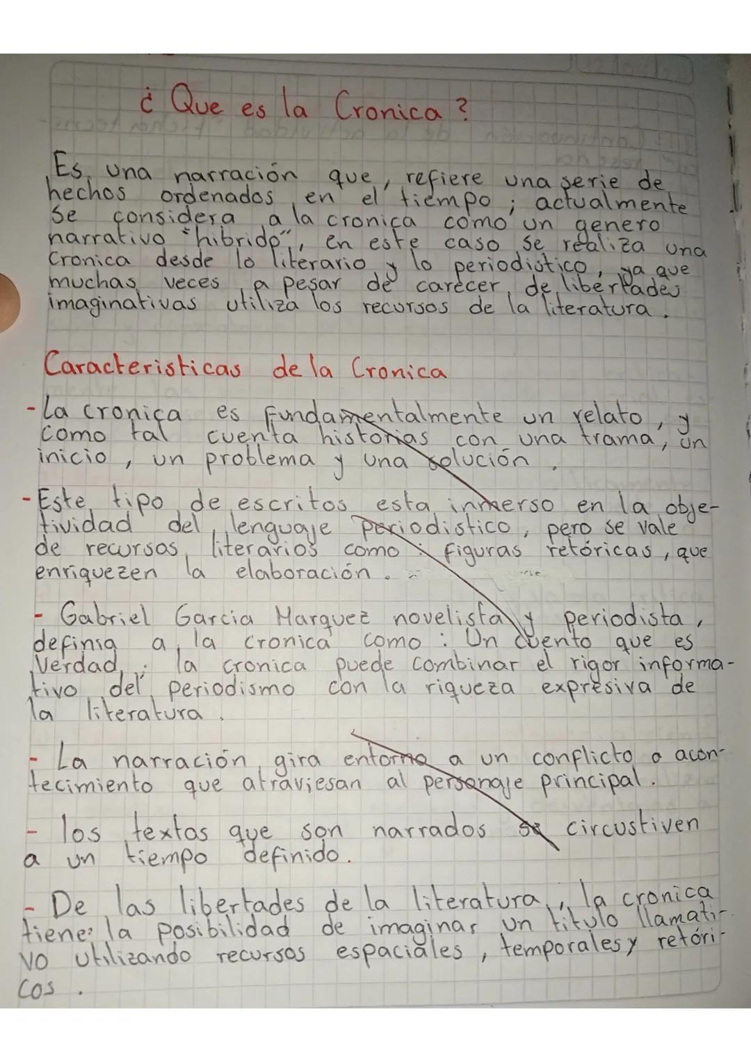 ¿Que es la Cronica ?
Es una narración
hechos ordenados
considera
Se
en
que, refiere una serie de
el tiempo
narrativo hibrido",
Cronica desde