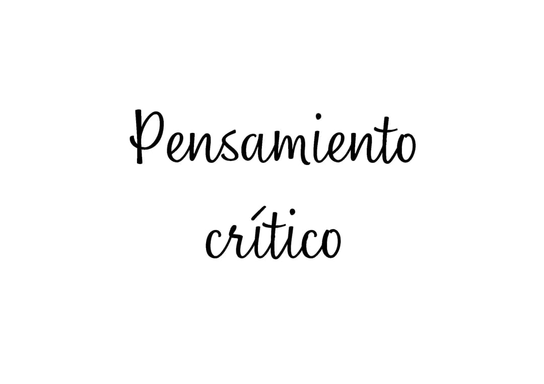Pensamiento crítico