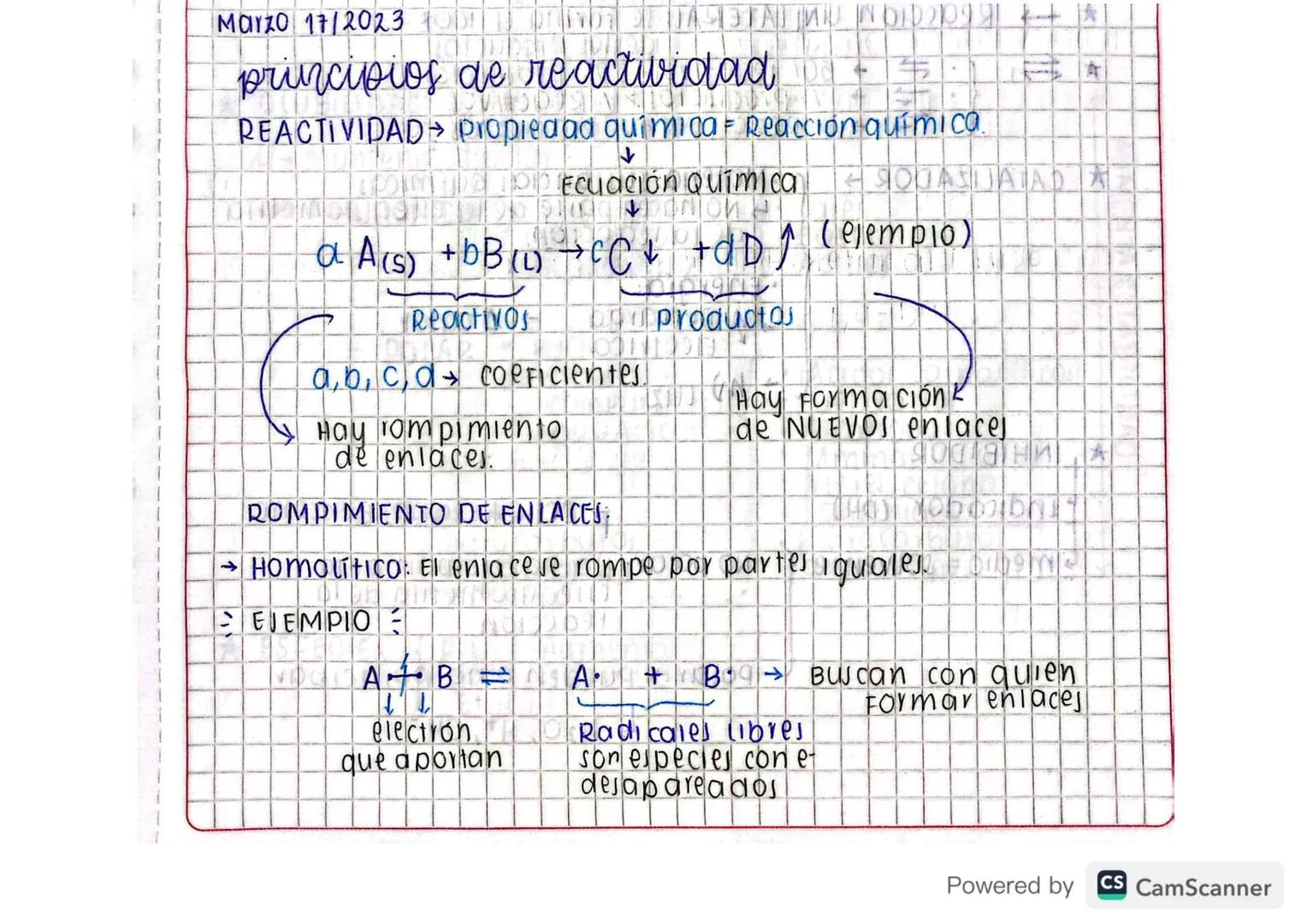 Marzo 17/2023
STAT NO
Dd
principios de reactividad
REACTIVIDAD propiedad quimica Reacción química.
ง
MONTE DI Ecuación Química
☑
SQUASIJATAD