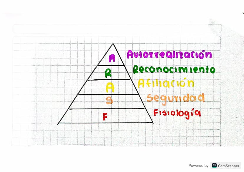 TEORÍA
de Masiow
Es una teoria psicologica propuesta por
Abraham Maslow, en esta piramide
encontramos una jerarquia de necesidades
humanas, 
