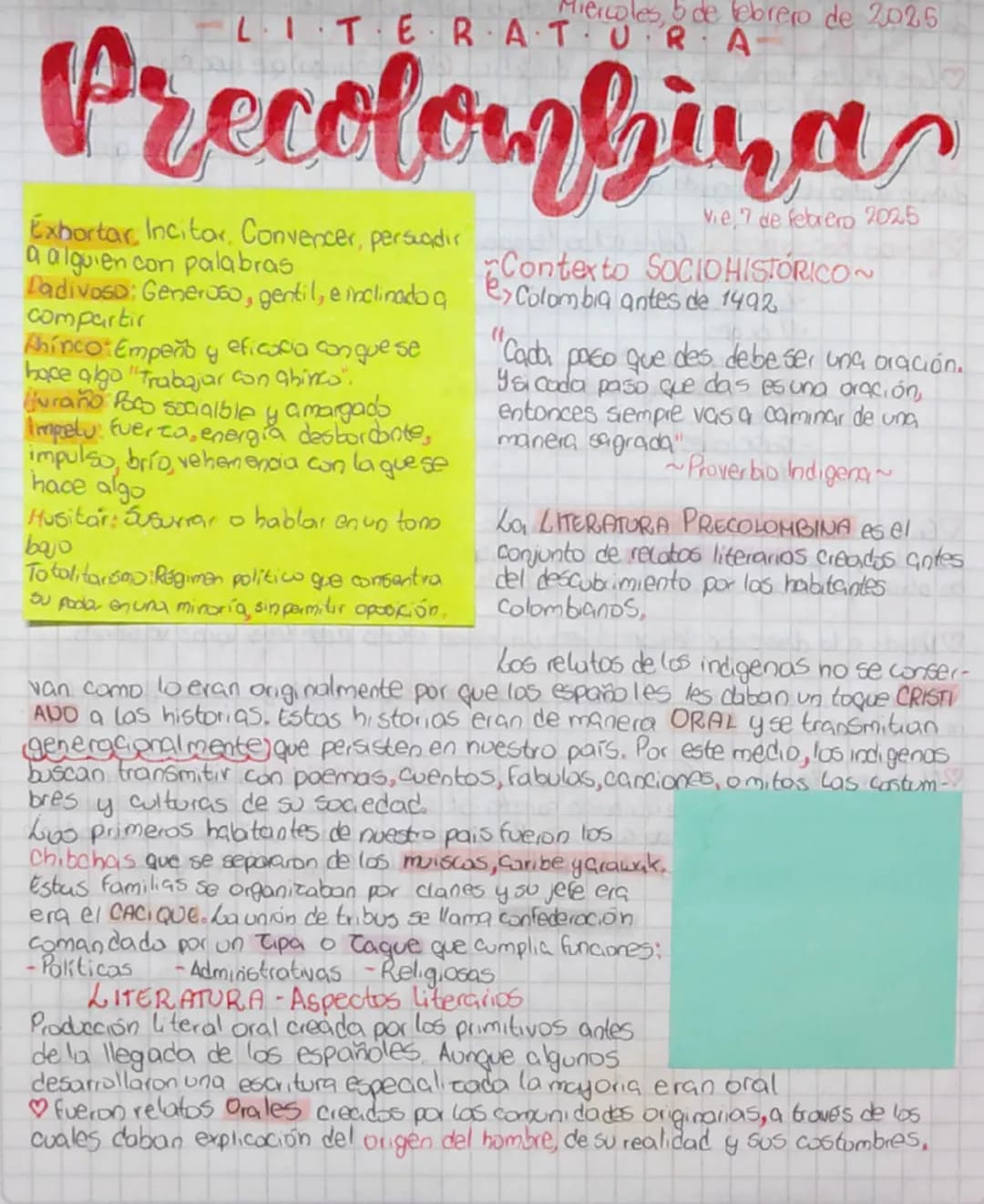 Literatura Precolombina P1 