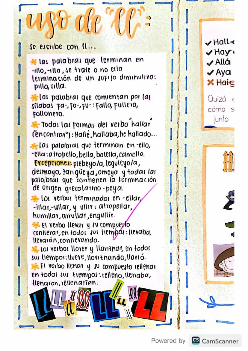 Reglas
ORTOGRÁFICAS
de la
ryj ull
2868
MARIA
AUXILIA
Powered by
CS CamScanner I uso de "y":
escribe con y...
El Fonema átono /i/ en que term