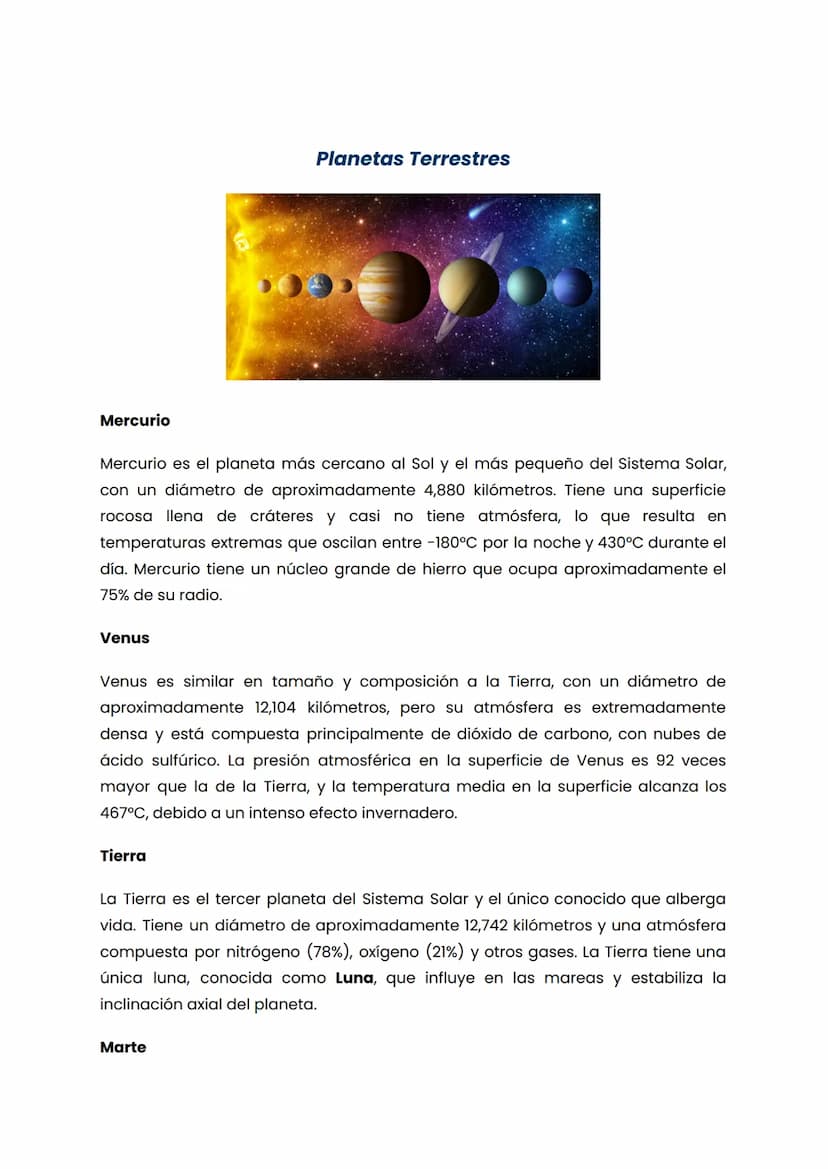 Introducción a la Astronomía
El Sistema Solar
Estructura del Universo
El Sistema Solar está compuesto por el Sol y todos los cuerpos que orb