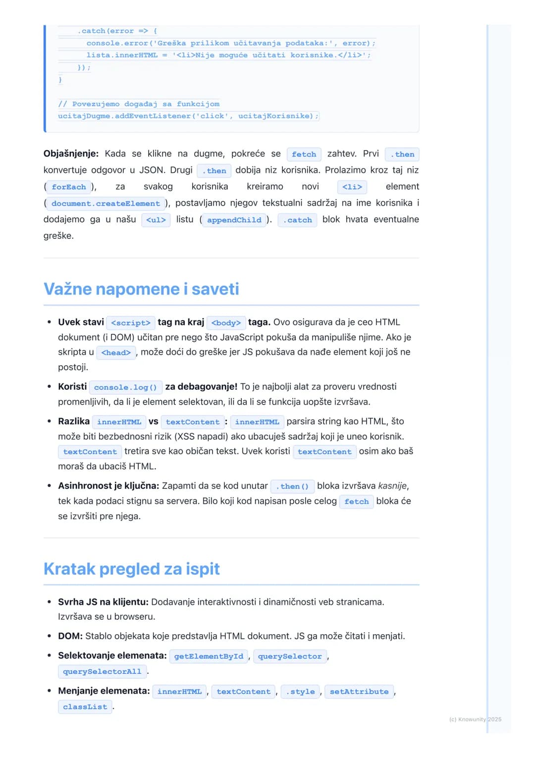 # JavaScript (klijentska strana)

Uvod u JavaScript na klijentskoj strani

JavaScript (JS) je programski jezik koji se izvršava u veb pregle