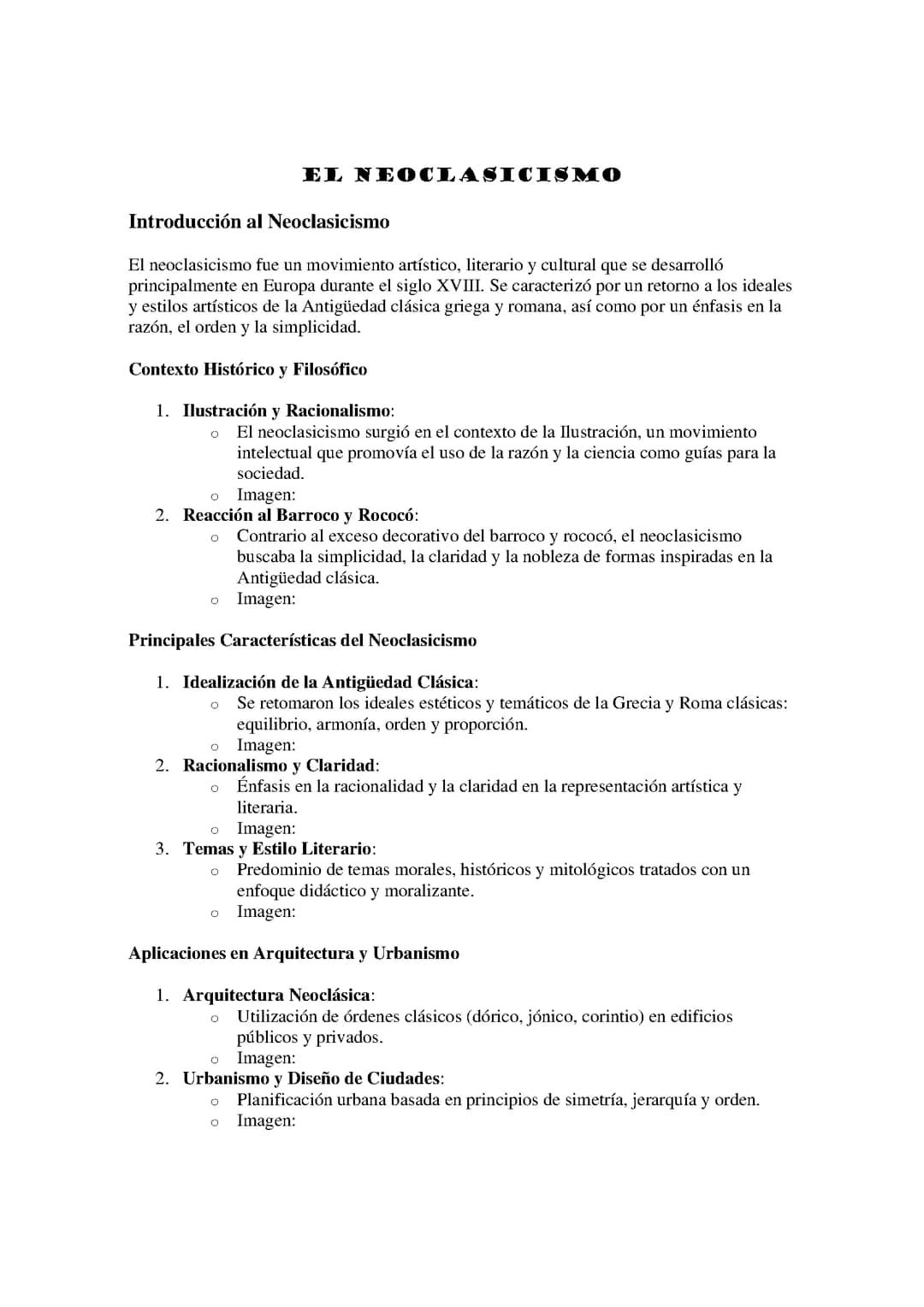 el neoclasicismo