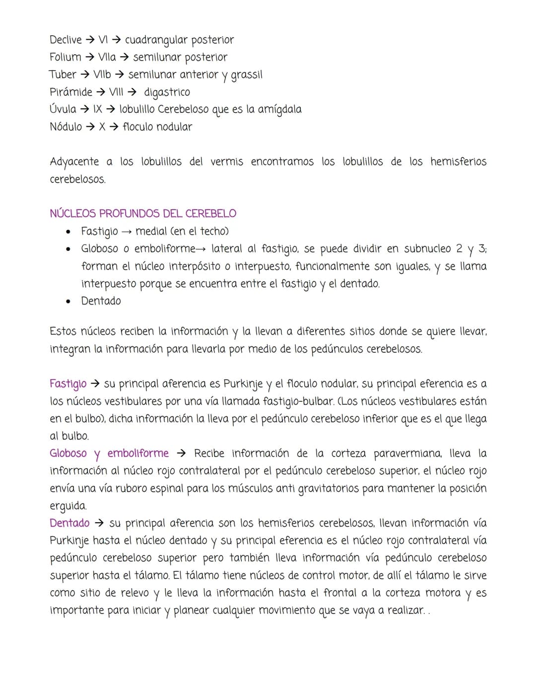 Dra. Cardenas
CEREBELO
•
•
El cerebelo se ubica en la fosa posterior y esta dividido de los hemisferios cerebrales
por el tentorio.
Se dispo