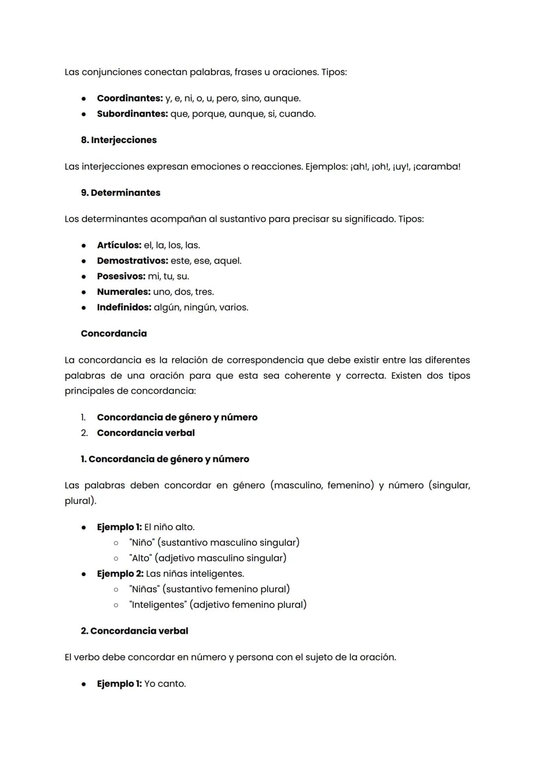 Gramática: Clases de palabras y Concordancia
Introducción
La gramática es el conjunto de reglas que rige el uso de un idioma. Dentro de la
g