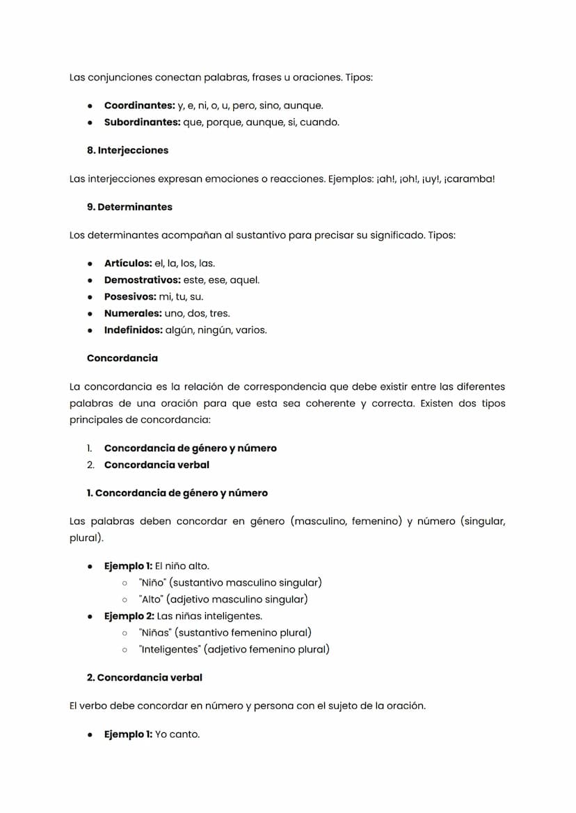 Gramática: Clases de palabras y Concordancia
Introducción
La gramática es el conjunto de reglas que rige el uso de un idioma. Dentro de la
g