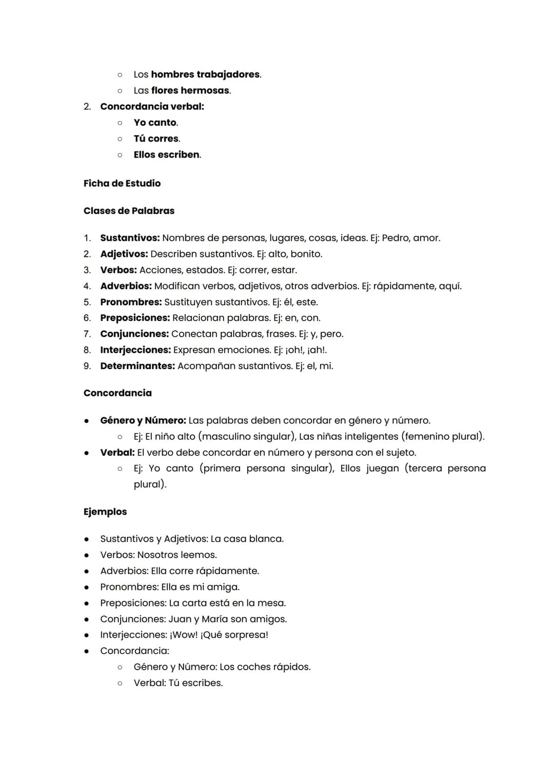 Gramática: Clases de palabras y Concordancia
Introducción
La gramática es el conjunto de reglas que rige el uso de un idioma. Dentro de la
g