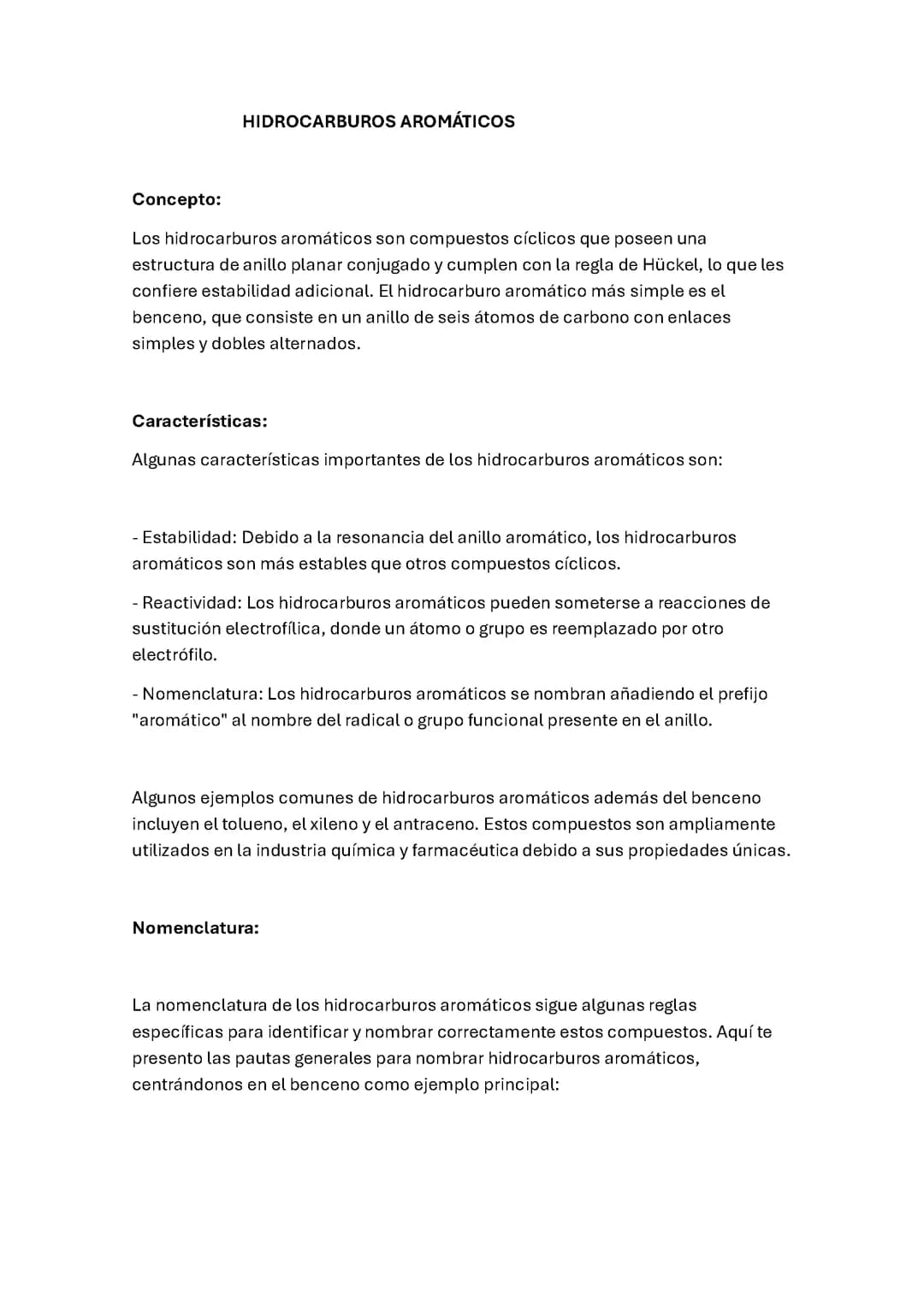 Hidrocarburos aromáticos