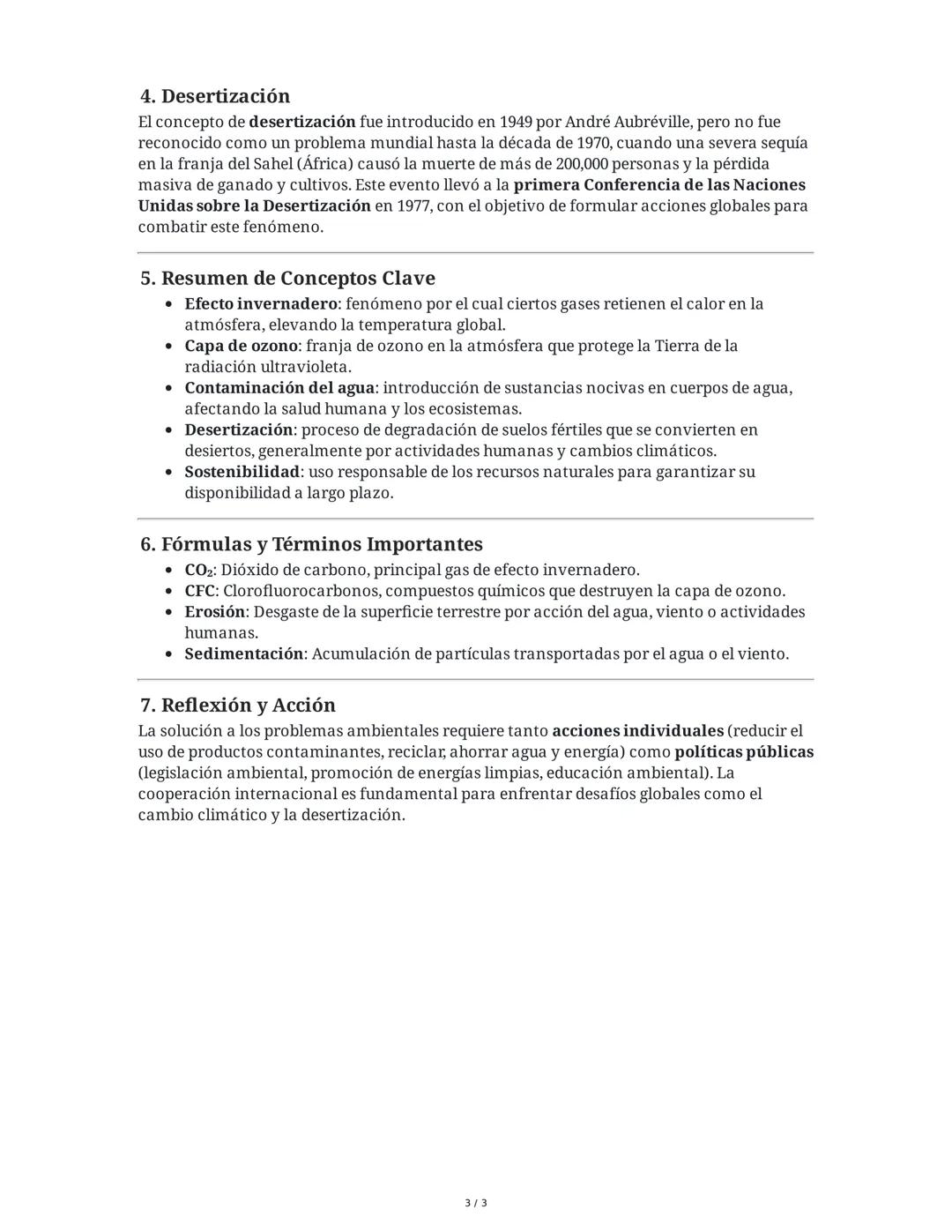 Problemas Ambientales Globales
1. El Calentamiento Global y la Desaparición de la Capa de Ozono
La atmósfera terrestre está compuesta por un