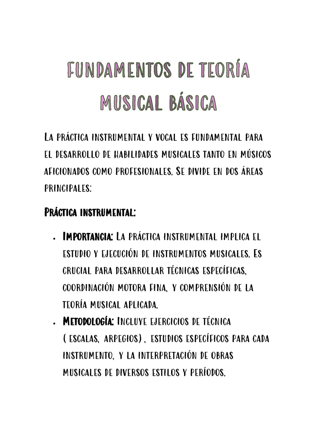 FUNDAMENTOS DE TEORÍA MUSICAL BÁSICA
