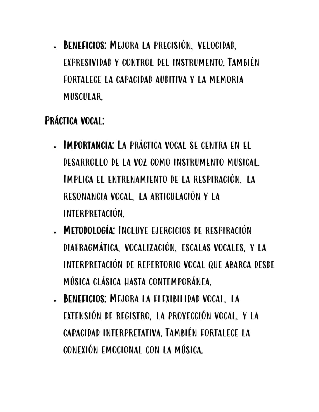 FUNDAMENTOS DE TEORÍA
MUSICAL BÁSICA
LA PRÁCTICA INSTRUMENTAL Y VOCAL ES FUNDAMENTAL PARA
EL DESARROLLO DE HABILIDADES MUSICALES TANTO EN MÚ