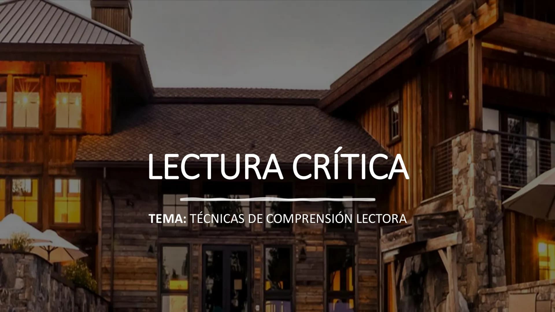LECTURA CRÍTICA
TEMA: TÉCNICAS DE COMPRENSIÓN LECTORA COMPRENSIÓN LECTORA
¿Qué es?
La comprensión lectora es el proceso cognitivo
orientado 