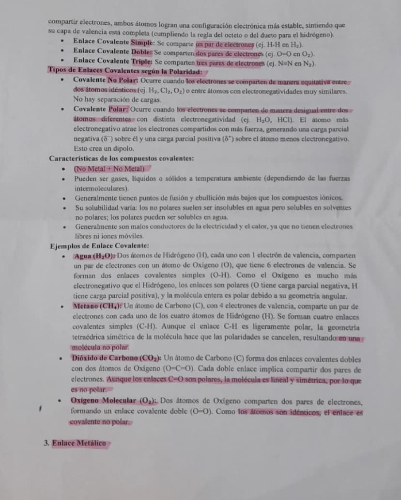 ¿Qué es un Enlace Químico?
Un enlace químico es la fuerza de atracción que mantiene unidos a los átomos para formar moléculas
o compuestos m