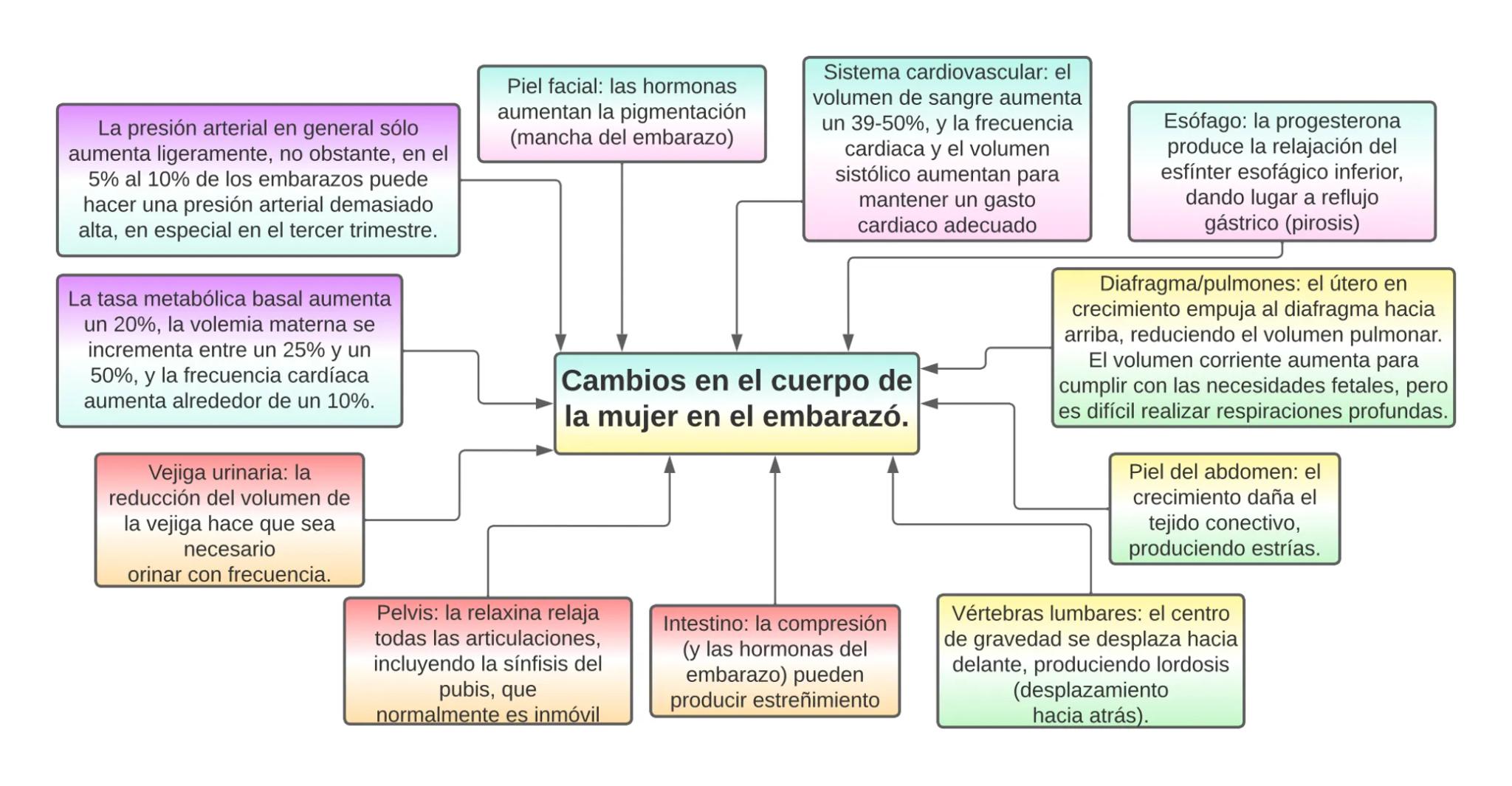 La presión arterial en general sólo
aumenta ligeramente, no obstante, en el
5% al 10% de los embarazos puede
hacer una presión arterial dema