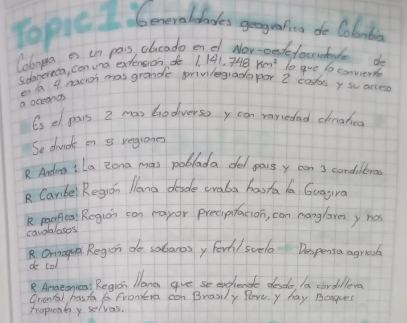 # TOPIC 16 emeraldades geografica de Colombia

Calompra es un pais ubicado en el Nor-ostelaccidente de Sudamerica, con una extensión de 1141