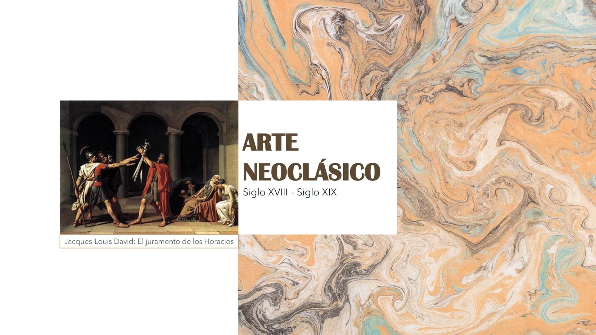Jacques-Louis David: El juramento de los Horacios
ARTE
NEOCLÁSICO
Siglo XVIII Siglo XIX ANTECEDENTES
DEL PERIODO
NEOCLÁSICO
•
Ideas liberale