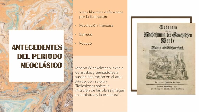 Jacques-Louis David: El juramento de los Horacios
ARTE
NEOCLÁSICO
Siglo XVIII Siglo XIX ANTECEDENTES
DEL PERIODO
NEOCLÁSICO
•
Ideas liberale