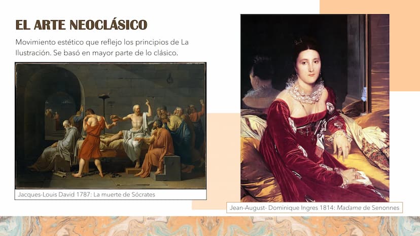 Jacques-Louis David: El juramento de los Horacios
ARTE
NEOCLÁSICO
Siglo XVIII Siglo XIX ANTECEDENTES
DEL PERIODO
NEOCLÁSICO
•
Ideas liberale