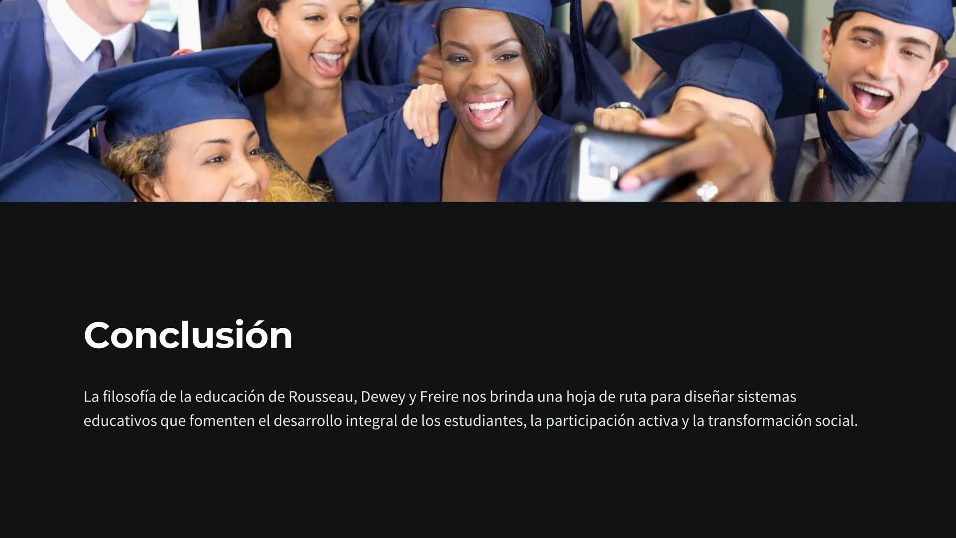 Filosofía de la
educación:
Rousseau, Dewey y
Freire
Exploramos las ideas clave de tres destacados
filósofos de la educación y cómo sus
pensa