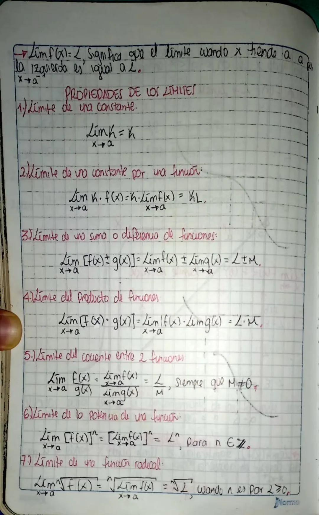 Propiedades de los límites