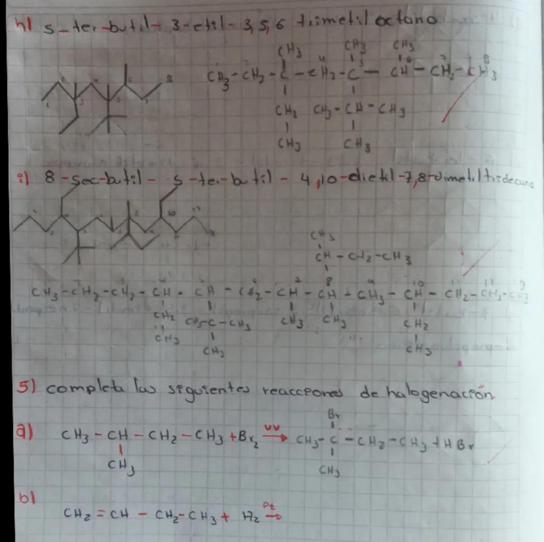 ЊС
CH
CH3
CH3
CH
3,6-dimetil nonano
CH3
CH3
S
1-etil-3 metil ciclohexanoa
CH3
CW3
HC
CH3
CHS
CH3 CH3
3, 4, 5, 67-Pentametil nonano
3
CHS
H₂ 