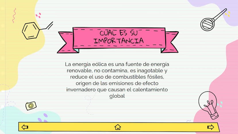 ENERGIA EOLICA
Karen Muñoz vega ¿QUE ES?
La energía eólica es la energía que se obtiene del viento. Se
trata de un tipo de energía cinética 