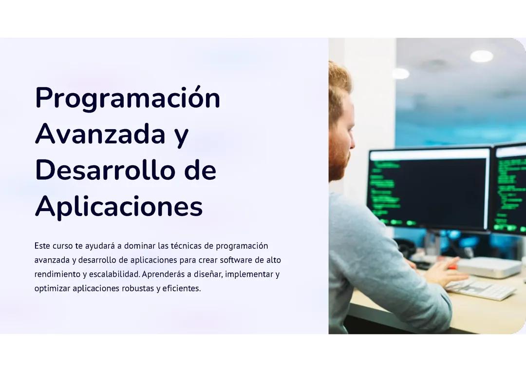 Programación Avanzada y Desarrollo de Aplicaciones: 