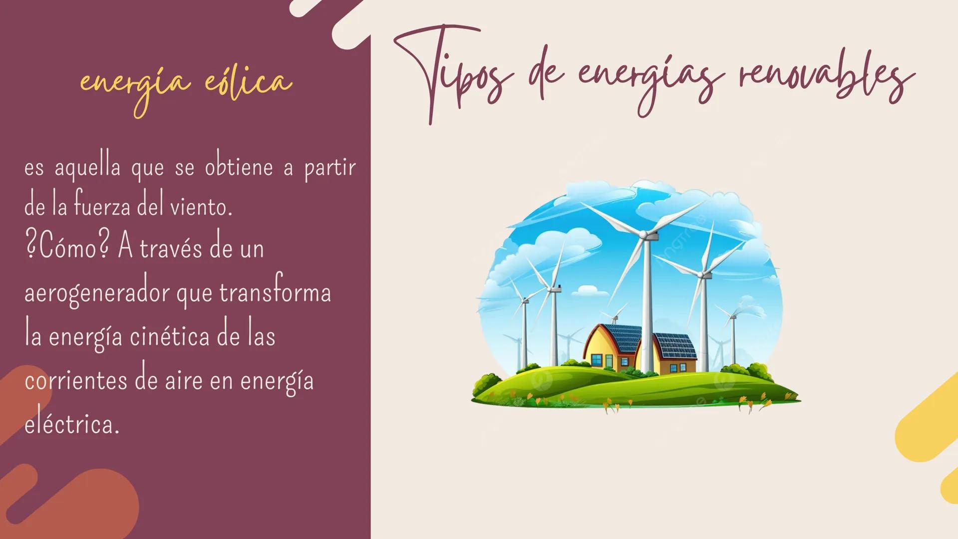 Energia
renovable ¿Qué es?
66
"
Se denomina "energías renovables” a aquellas fuentes energéticas basadas en la
utilización del sol, el vient