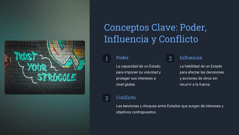 la Geopolítica
La geopolítica es el estudio de las relaciones de poder entre Estados y
cómo la geografía, la economía y la política interact