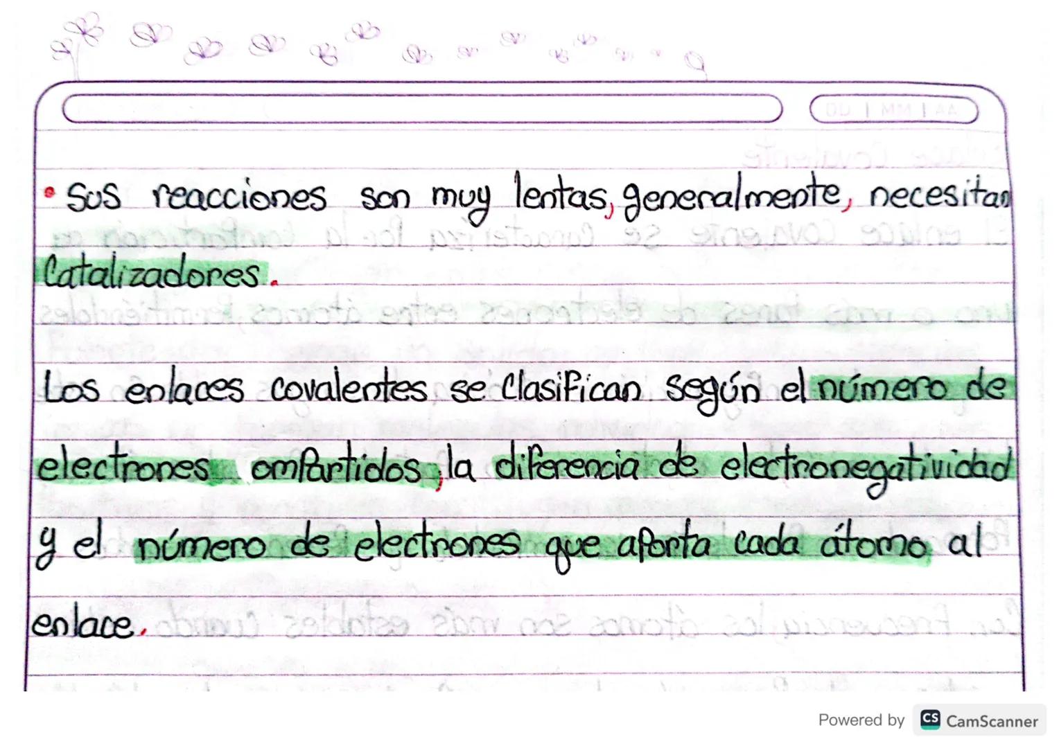 Enlace Covalente
El enlace covalente se caracteriza por la Compartición de
uno o más Pares de electrones entre átomos, Permitiéndoles
• adqu