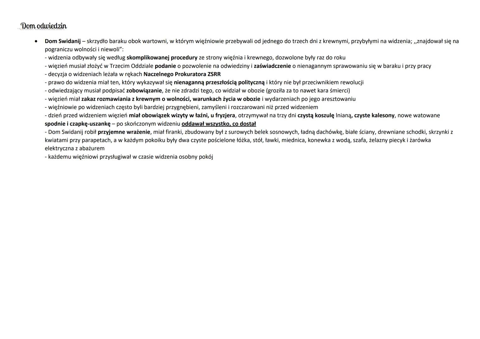 # „Inny świat" - Gustaw Herling-Grudziński

Wyżywienie i pozostałe kategorie więźniów w obozie:

- Po porannym apelu więźniowie udawali się 