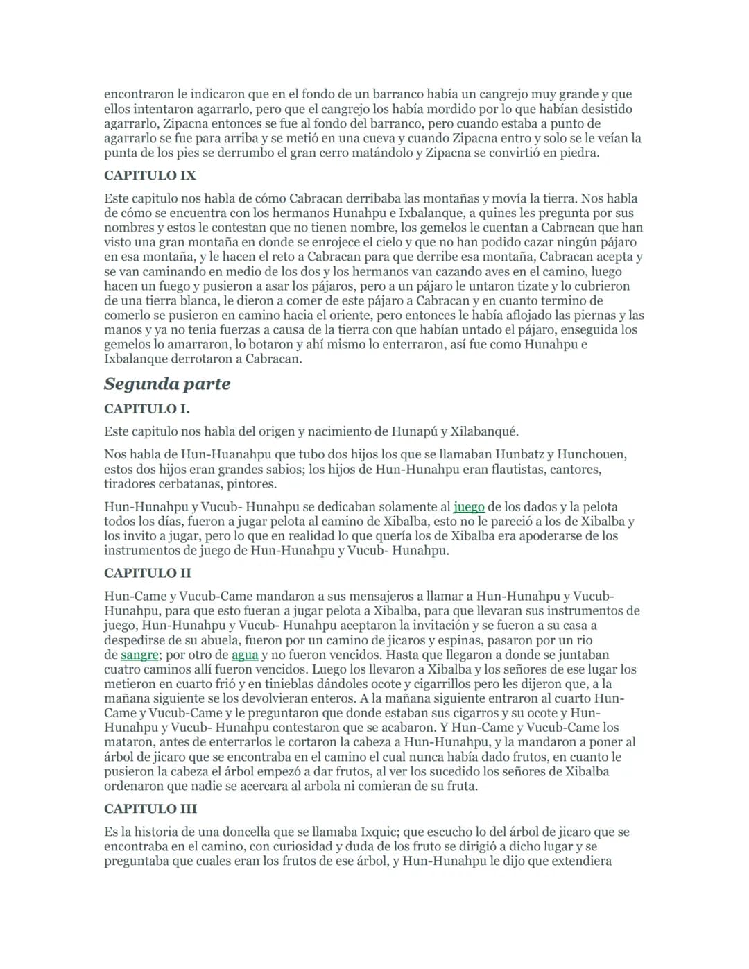 1.
POPOL VUH por capitulos
Introducción
2. Primera parte
3. Segunda parte
4. Tercera parte
5. Cuarta parte
6. Conclusión
Introducción
Es una