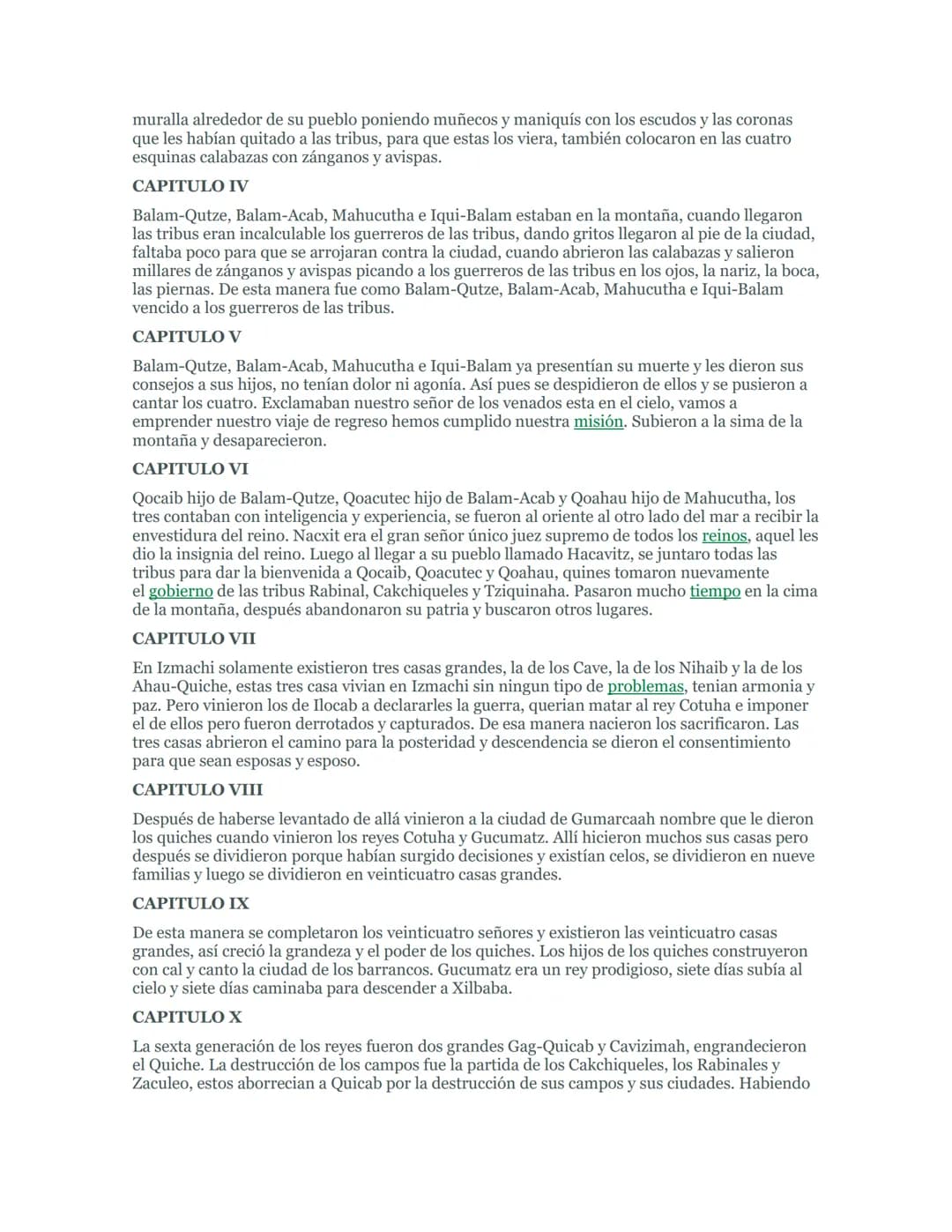 1.
POPOL VUH por capitulos
Introducción
2. Primera parte
3. Segunda parte
4. Tercera parte
5. Cuarta parte
6. Conclusión
Introducción
Es una