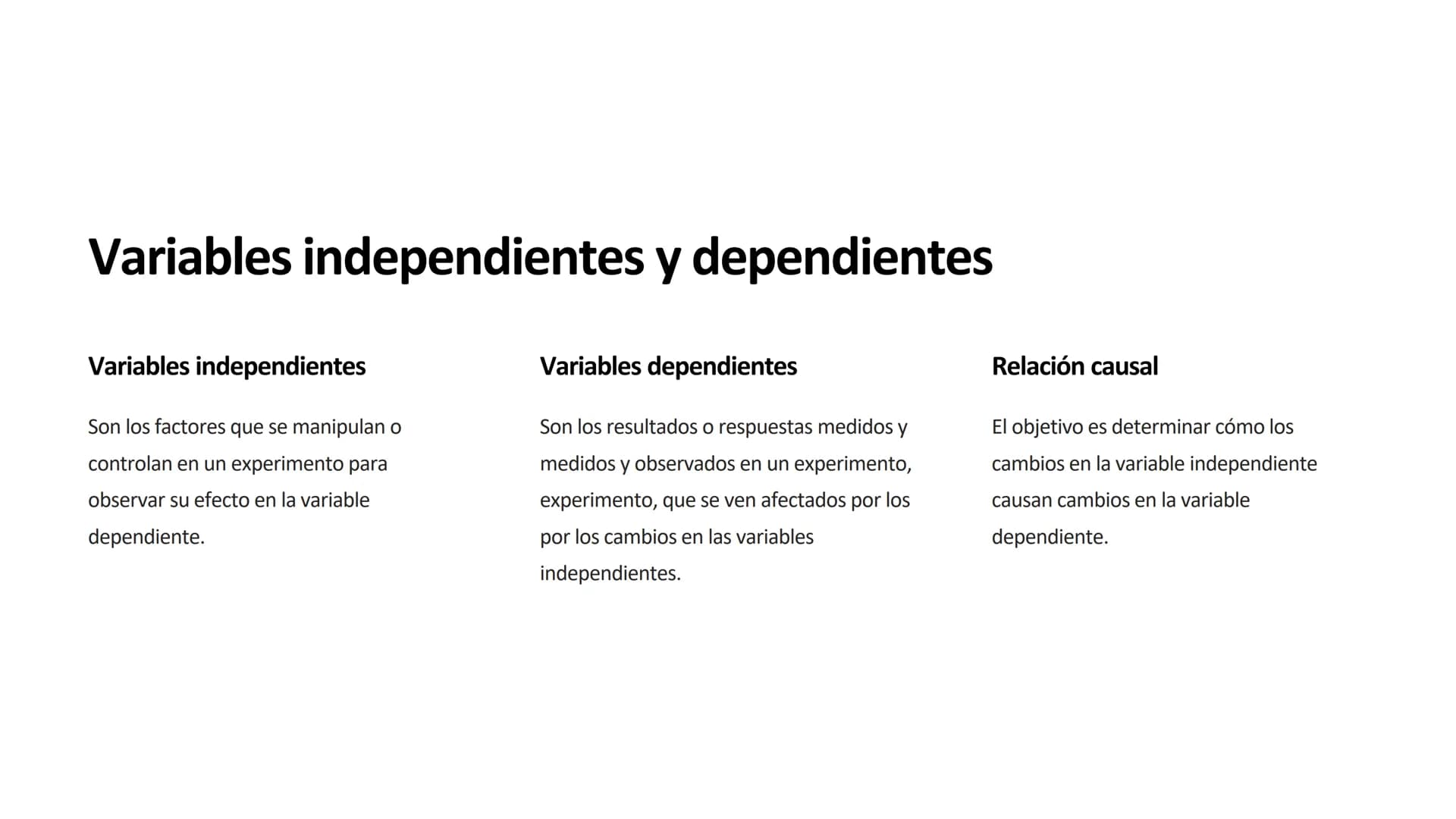 diseño experimental
El diseño experimental es una metodología clave para
obtener resultados confiables y relevantes en la investigación
cien