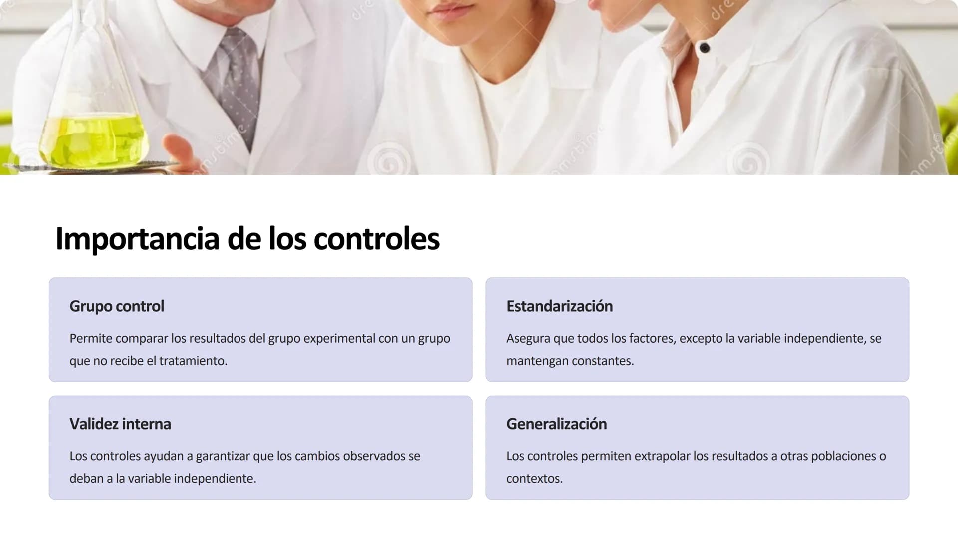 diseño experimental
El diseño experimental es una metodología clave para
obtener resultados confiables y relevantes en la investigación
cien