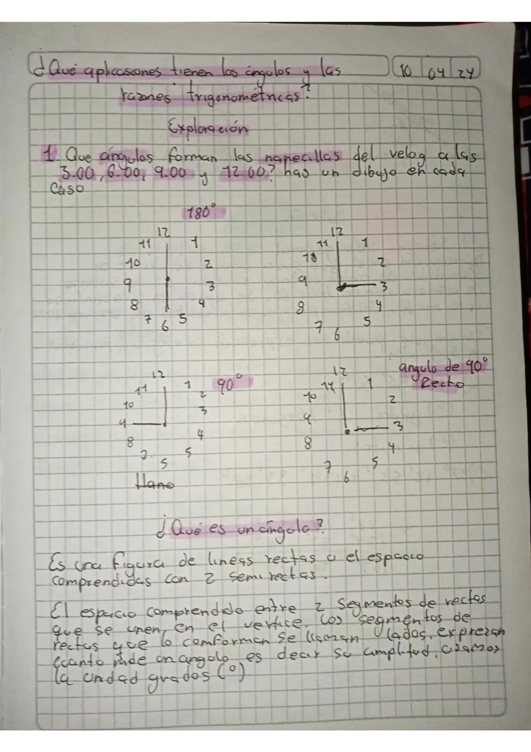 Trigonometría y los ángulos 