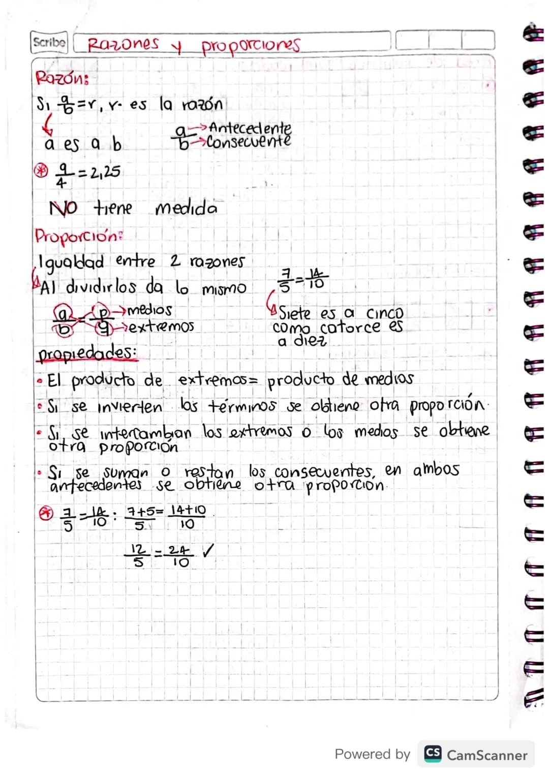 Razones y proporciones 