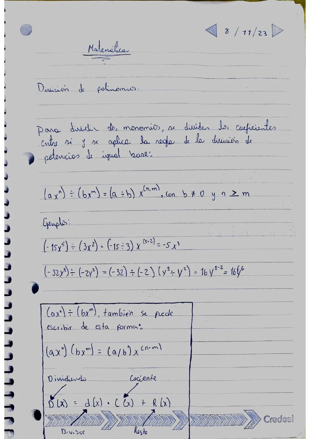 División de polinomios 