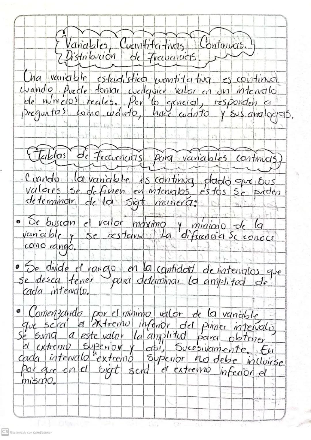Variables cuantitativas continuas