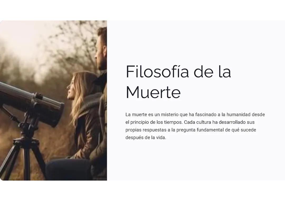 Filosofía de la muerte: 