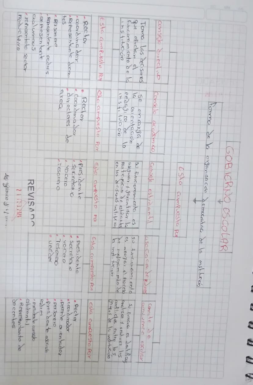 3
GOBIERNO ESCOLAR
Forma de la organización dem
consejo directivo
Conselo academico,
academico
Toma las decisiones
que afectan el
SE encarga
