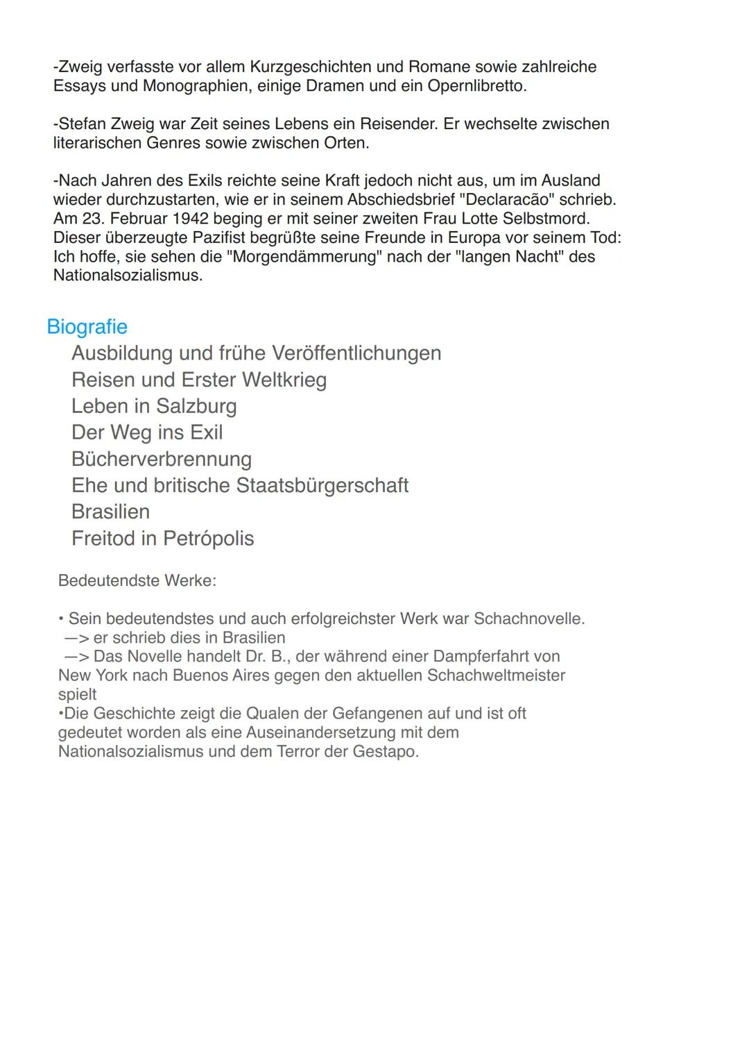 # Stefan Zweig

Wer war Stefan Zweig ?

Stefan Zweig war ein Schriftsteller aus Österreich, er
lebte von 1881 bis 1942.

Er liebte das Schre