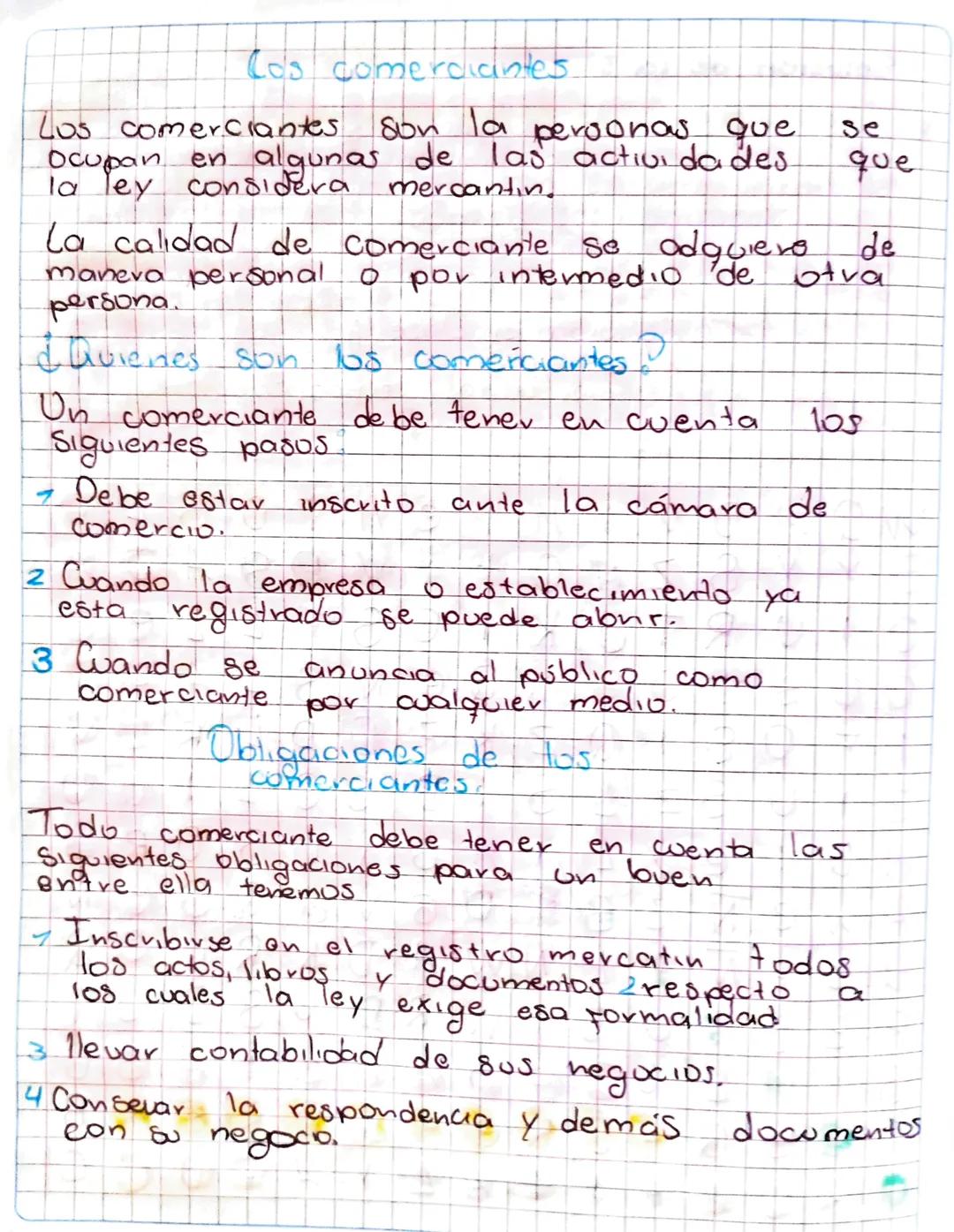 # Cos comerciantes.

Los comerciantes son la personas que se
ocupan en algunas de las actividades que
la ley considera mercantın.

La calida
