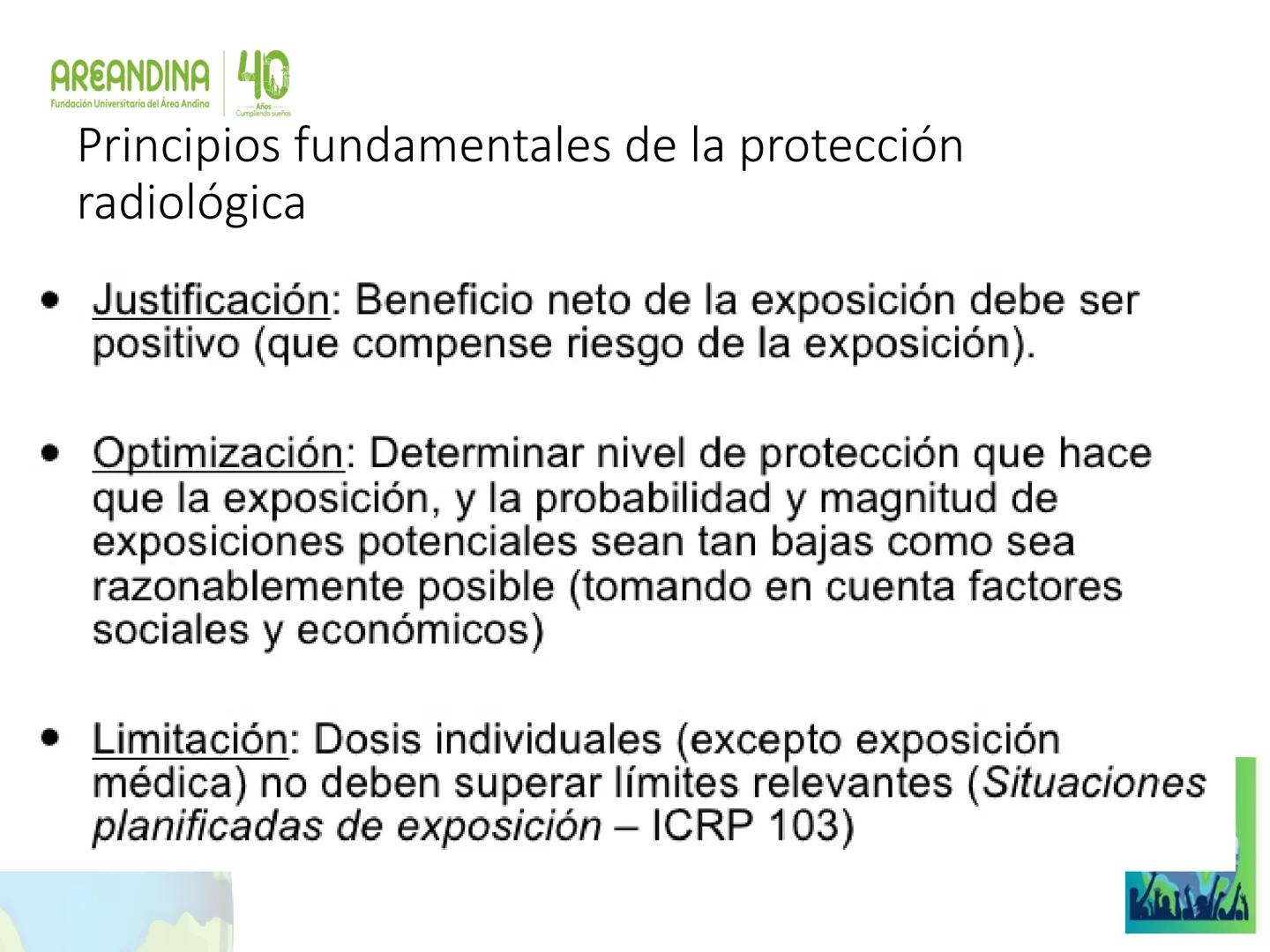 AREANDINA 40
Fundación Universitaria del Área Andina
Años
Cumpliendo sueños

PROTECCIÓN RADIOLÓGICA

JORGE LUIS QUINTERO LOPEZ
Ingeniero Fís