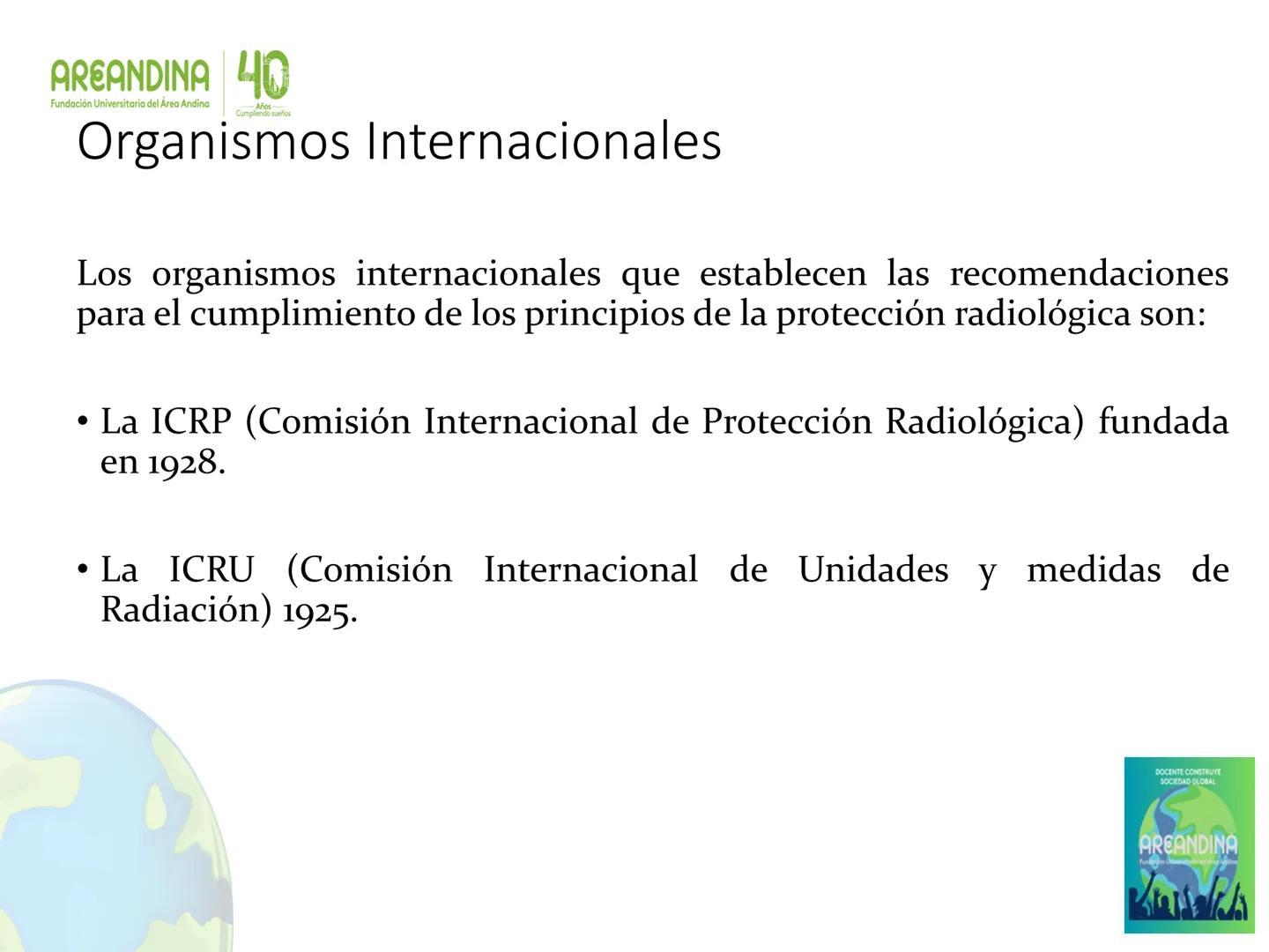 AREANDINA 40
Fundación Universitaria del Área Andina
Años
Cumpliendo sueños

PROTECCIÓN RADIOLÓGICA

JORGE LUIS QUINTERO LOPEZ
Ingeniero Fís