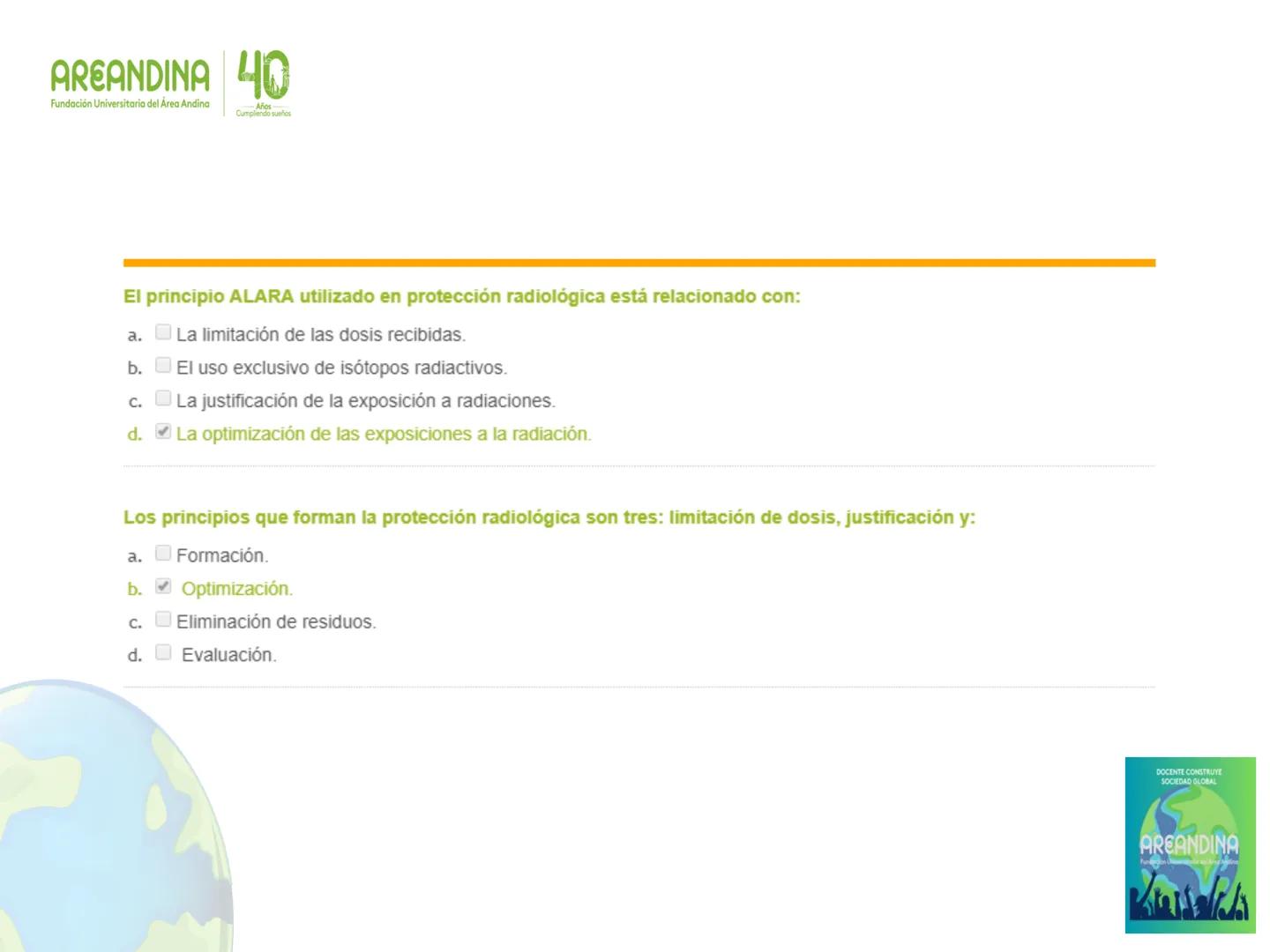 AREANDINA 40
Fundación Universitaria del Área Andina
Años
Cumpliendo sueños

PROTECCIÓN RADIOLÓGICA

JORGE LUIS QUINTERO LOPEZ
Ingeniero Fís